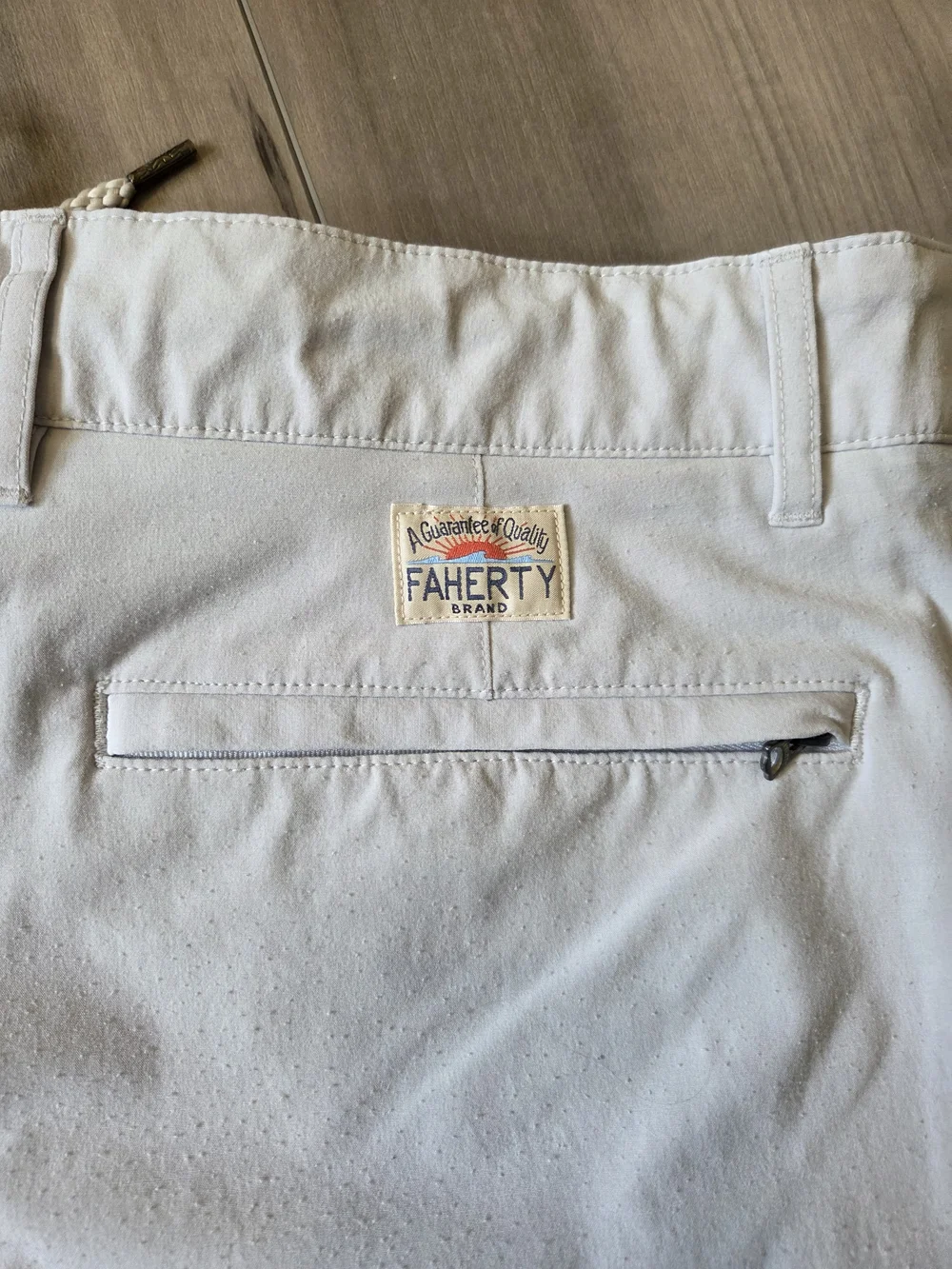 Faherty All-Day Flat-Front Chino Stone Shorts